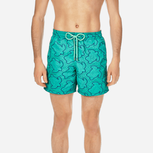Herren Klassische Moorea Bedruckt - Hypnotic Turtles Bademode mit Stickarbeiten für Herren – Limited Edition, Veronesengrün supp1 Herren Klassische Moorea Bedruckt - Hypnotic Turtles Bademode mit Stickarbeiten für Herren – Limited Edition, Veronesengrün supp1