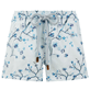Women Others Embroidered - Women Swim Short Embroidered Cherry Blossom, Sea blue front view