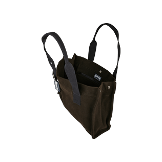 Altri Unita - Borsa da spiaggia piccola in cotone tinta unita, Nero supp2 Altri Unita - Borsa da spiaggia piccola in cotone tinta unita, Nero supp2