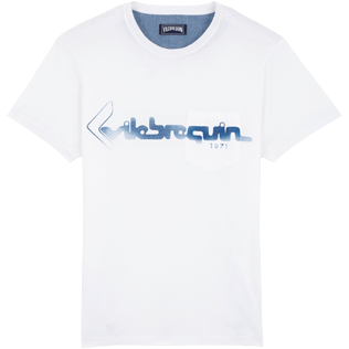 T-Shirt mit Vintage-Vilebrequin-Logo für Herren Weiss Vorderansicht
