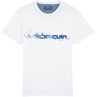 Hombre Autros Liso - Camiseta con logotipo de Vilebrequin retro para hombre, Blanco front Hombre Autros Liso - Camiseta con logotipo de Vilebrequin retro para hombre, Blanco front