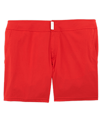Men Flat belts Solid - Men Flat Belt Stretch Swimwear Solid, Poppy red front view