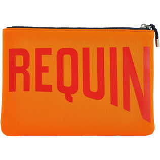 Others Printed - Zipped Beach Pouch Solid, Apricot back view