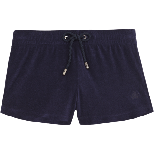 Women Others Solid - Women Terry Cloth Shortie Solid, Navy front Women Others Solid - Women Terry Cloth Shortie Solid, Navy front