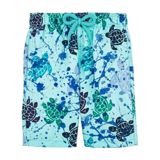 Niños Corte Clásico Estampado - Bañador con estampado Ronde des Tortues Tachiste, Laguna front Niños Corte Clásico Estampado - Bañador con estampado Ronde des Tortues Tachiste, Laguna front