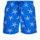 Men Classic Embroidered - Men Swim Trunks Embroidered 1997 Starlettes - Limited Edition, Sea blue front view