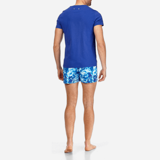 Hombre T-Shirt Estampado - Camiseta de algodón con estampado Vilebreking para hombre, Azul neptuno backworn Hombre T-Shirt Estampado - Camiseta de algodón con estampado Vilebreking para hombre, Azul neptuno backworn