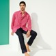 Uomo Altri Stampato - Camicia estiva in voile di cotone Micro Ronde Des Tortues, Shocking pink dettagli vista 4