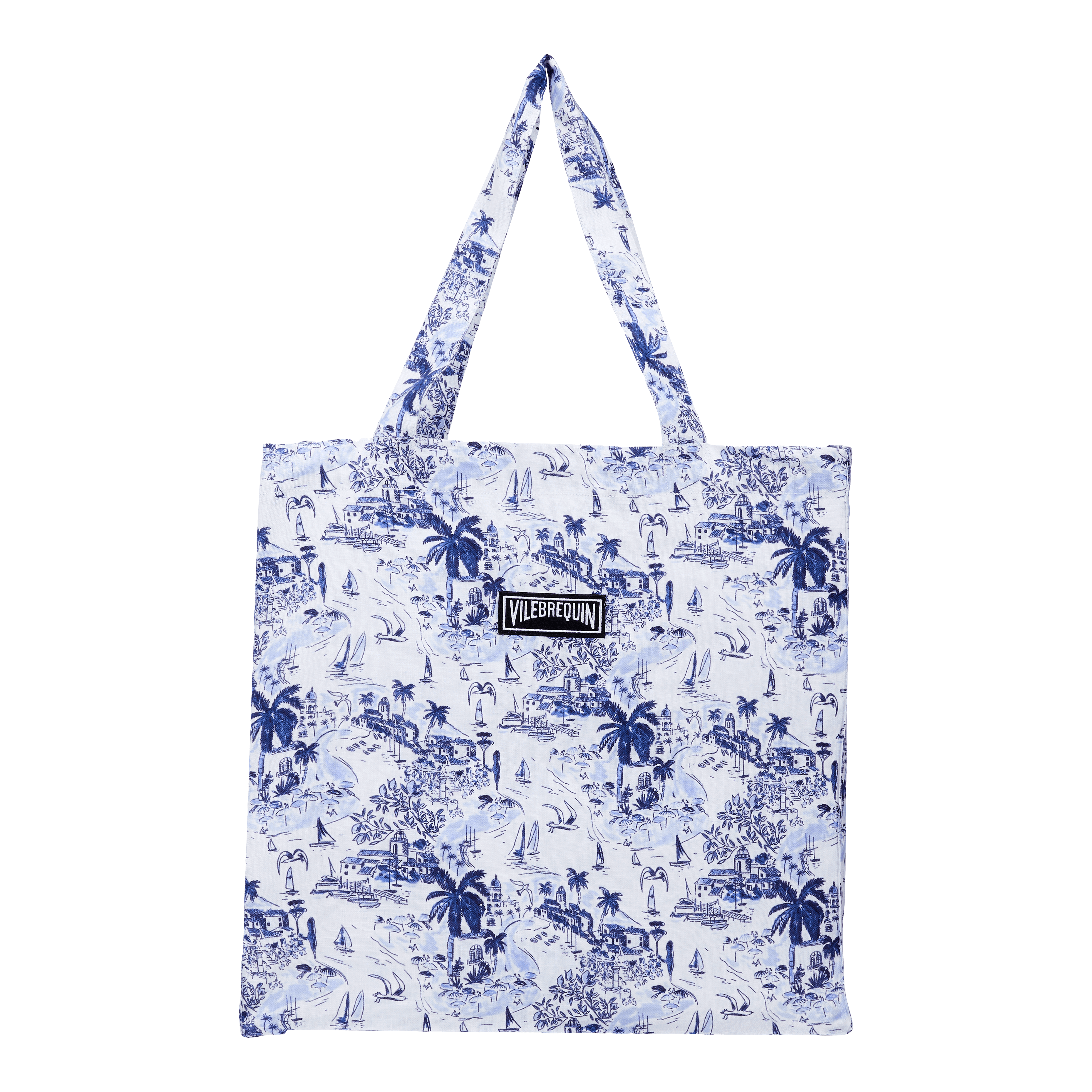 Unisex Linen Beach Bag Riviera Vilebrequin Beach Bags