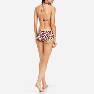 Donna Shorty Stampato - Shorts bikini donna Mini Paradise 3D, Nude backworn Donna Shorty Stampato - Shorts bikini donna Mini Paradise 3D, Nude backworn