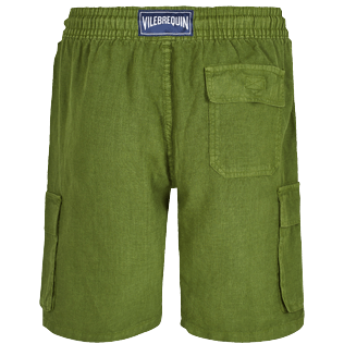 Herren Andere Uni - Einfarbige Leinen-Bermudashorts mit Cargotaschen für Herren, Sycamore back Herren Andere Uni - Einfarbige Leinen-Bermudashorts mit Cargotaschen für Herren, Sycamore back