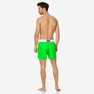 Hombre Clásico ultra ligero Liso - Bañador ultraligero y plegable con estampado de dos colores lisos fosforescentes para hombre, Verde fluorescente backworn Hombre Clásico ultra ligero Liso - Bañador ultraligero y plegable con estampado de dos colores lisos fosforescentes para hombre, Verde fluorescente backworn