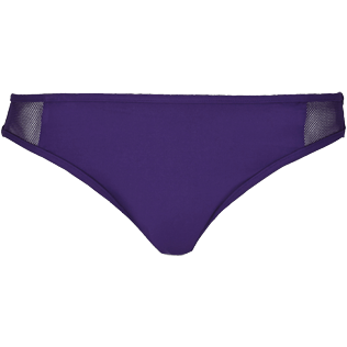 Damen Klassische Höschen Uni - Solid Net Midi-Bikinihose für Damen, Reddish purple front Damen Klassische Höschen Uni - Solid Net Midi-Bikinihose für Damen, Reddish purple front