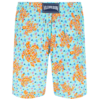 Imagen de Hombre Clásico largon Estampado - Men Swimwear Long Micro Macro Ronde Des Tortues, Laguna vista trasera Imagen de Hombre Clásico largon Estampado - Men Swimwear Long Micro Macro Ronde Des Tortues, Laguna vista trasera