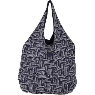 Andere Bestickt - Übergroße, bestickte Vilebrequin Labels Tasche zum Falten, Marineblau front Andere Bestickt - Übergroße, bestickte Vilebrequin Labels Tasche zum Falten, Marineblau front