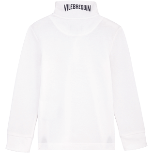 Jungen Andere Uni - Einfarbiges, langärmliges Polohemd aus Baumwollpikee, Weiss back Jungen Andere Uni - Einfarbiges, langärmliges Polohemd aus Baumwollpikee, Weiss back