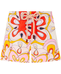 Mujer Autros Estampado - Pantalón corto de baño con estampado Kaleidoscope para mujer, Camellia vista frontal