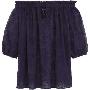 Women Others Embroidered - Women Silk Cover-up Paisley, Sapphire front Women Others Embroidered - Women Silk Cover-up Paisley, Sapphire front