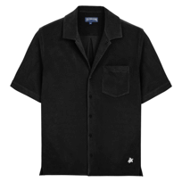 男款 Others 纯色 - 中性 Terry Jacquard 保龄球衫, Black 正面图
