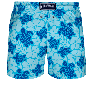 Hombre Clásico stretch Estampado - Bañador elástico con estampado Tortue Hawaï para hombre - EXCLUSIVA ONLINE, Celeste back Hombre Clásico stretch Estampado - Bañador elástico con estampado Tortue Hawaï para hombre - EXCLUSIVA ONLINE, Celeste back
