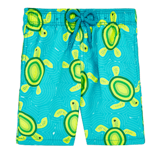 Niños Corte Clásico Estampado - Bañador con estampado Mosaic Turtles para niño, Curazao front Niños Corte Clásico Estampado - Bañador con estampado Mosaic Turtles para niño, Curazao front