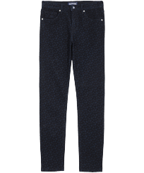 Pantalones ajustados con estampado Micro Ronde Des Tortues para mujer Dark denim w1 vista frontal