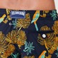 Men Classic Embroidered - Men Swim Trunks Embroidered 1998 Les Perroquets - Limited Edition, Navy details view 3