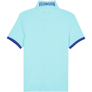 Hombre Autros Liso - Men Cotton Pique Polo Shirt Solid, Lazulii blue vista trasera