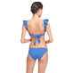 女款 Classic brief 纯色 - 女士纯色比基尼三角泳裤, Batik blue 背面穿戴视图