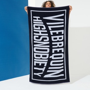 Others 印制 - 品牌标志沙滩浴巾 - Vilebrequin x Highsnobiety, Deep blue 细节视图1
