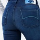 Femme AUTRES Uni - Jean 5 poches stretch femme, Med denim w2 vue de détail 1