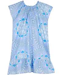 Mädchen Andere Bedruckt - Mandala Kleid aus Baumwolle für Mädchen, Lagune Vorderansicht