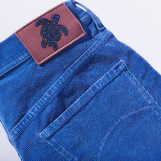 Men Others Solid - Men Velvet Fine-Ribbed Corduroy Bermuda, Sea blue supp8 Men Others Solid - Men Velvet Fine-Ribbed Corduroy Bermuda, Sea blue supp8