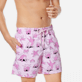 男款 Classic 印制 - 男士海滩版欲乐印花泳裤, Pale pink 细节视图1