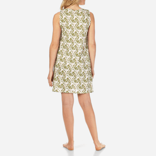 Women Others Printed - Women Cowl neck Linen Jersey Dress Bamboo Song, Peony backworn Women Others Printed - Women Cowl neck Linen Jersey Dress Bamboo Song, Peony backworn