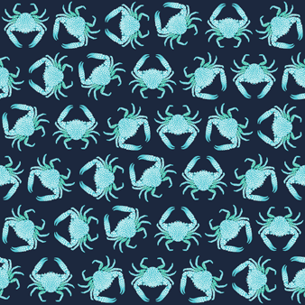 Men Swim Trunks Only Crabs !, Navy print