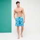 男款 Long classic 印制 - 男士 Turtles Splash 长款泳裤, Lazulii blue 细节视图3