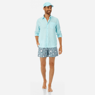 Men Others Solid - Men Linen Shirt Solid, Aquamarine supp2 Men Others Solid - Men Linen Shirt Solid, Aquamarine supp2