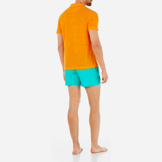 Homme AUTRES Uni - Polo en jersey de Lin Uni, Kumquat backworn Homme AUTRES Uni - Polo en jersey de Lin Uni, Kumquat backworn