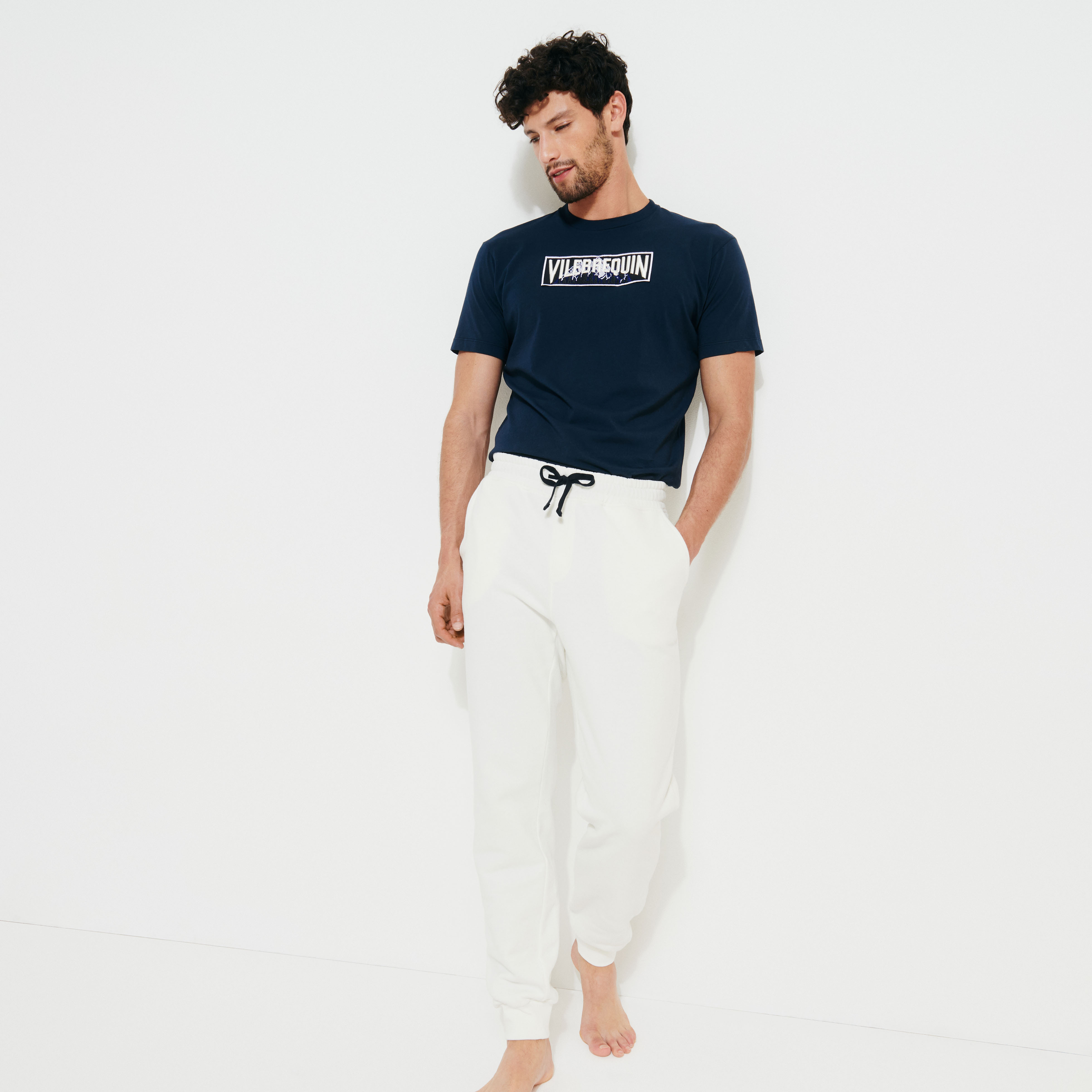 Pantalón de chándal de pana de líneas grandes de color liso para hombre, Sitio web de Vilebrequin