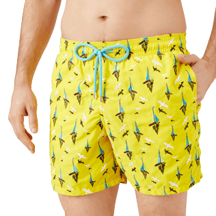 Men Classic Embroidered - Men Swimwear Embroidered Bateaux sur l'eau - Limited Edition, Buttercup yellow supp1 Men Classic Embroidered - Men Swimwear Embroidered Bateaux sur l'eau - Limited Edition, Buttercup yellow supp1