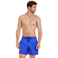 Men Classic Printed - Men Swimwear Cabines de plage, Royal blue frontworn Men Classic Printed - Men Swimwear Cabines de plage, Royal blue frontworn