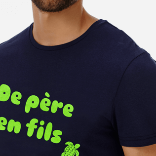 Men Others Printed - Men Cotton T-Shirt de Père en Fils, Navy supp1 Men Others Printed - Men Cotton T-Shirt de Père en Fils, Navy supp1