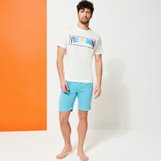 Hombre Autros Estampado - Camiseta sofisticada con logotipo de Vilebrequin y estampado Vilebrequin Multicolore para hombre, Off white detalles vista 3