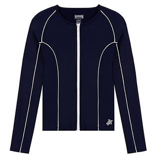 Mujer Autros Liso - Camiseta térmica de color liso para mujer, Azul marino front Mujer Autros Liso - Camiseta térmica de color liso para mujer, Azul marino front