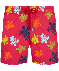 Men Others Printed - Men Swim Shorts Ronde Des Tortues, Burgundy front view