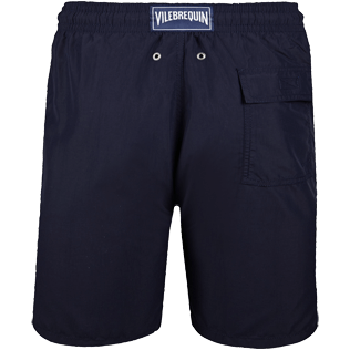 Men Long classic Solid - Solid Long Cut Swim shorts, Navy back Men Long classic Solid - Solid Long Cut Swim shorts, Navy back