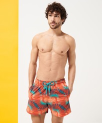 Men Others Printed - Men Stretch Swim Trunks Nautilius Tie & Dye, Poppy red front worn view