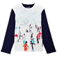 Men Others Printed - Men Long Sleeves T-shirt - Vilebrequin x Massimo Vitali, Sky blue front view