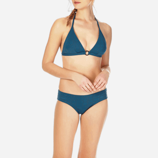 Mujer Tops Liso - Top de bikini de triángulo con estampado Turtles Scales para mujer, Spray supp1 Mujer Tops Liso - Top de bikini de triángulo con estampado Turtles Scales para mujer, Spray supp1